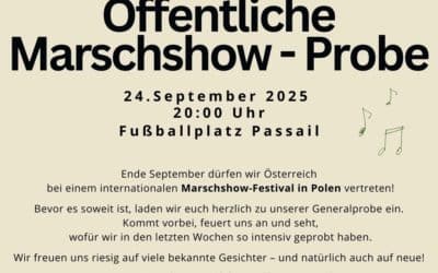 Öffentliche Marschshow-Probe